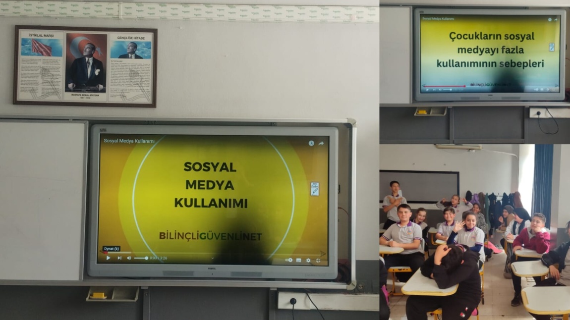 6. SINIF ÖĞRENCİLERİMİZİN SOSYAL MEDYA VE DİJİTAL İLETİŞİM BİLİNCİ KAZANDIRMA  ETKİNLİĞİ